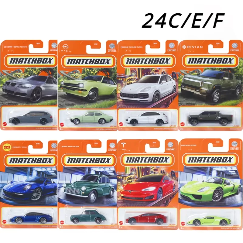 Original mattel matchbox carro brinquedos para meninos 1/64 diecast bmw opel kadett porsche cayenne 911 918 mazda fiat 500 morris menor audi
