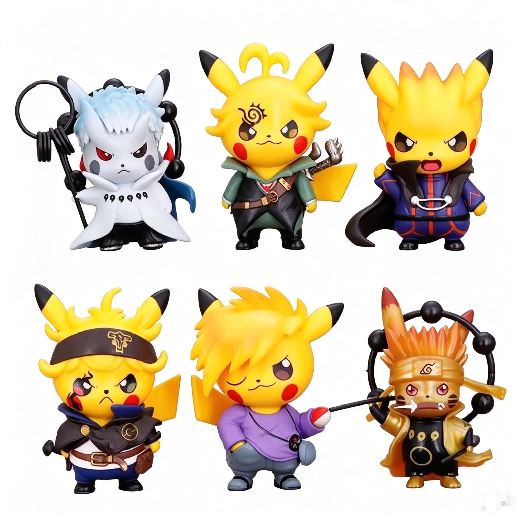 COS Series Naruto Six Paths Sage Figurine and Pokémon Blind Box Model Gift, Two-in-One Super Cool