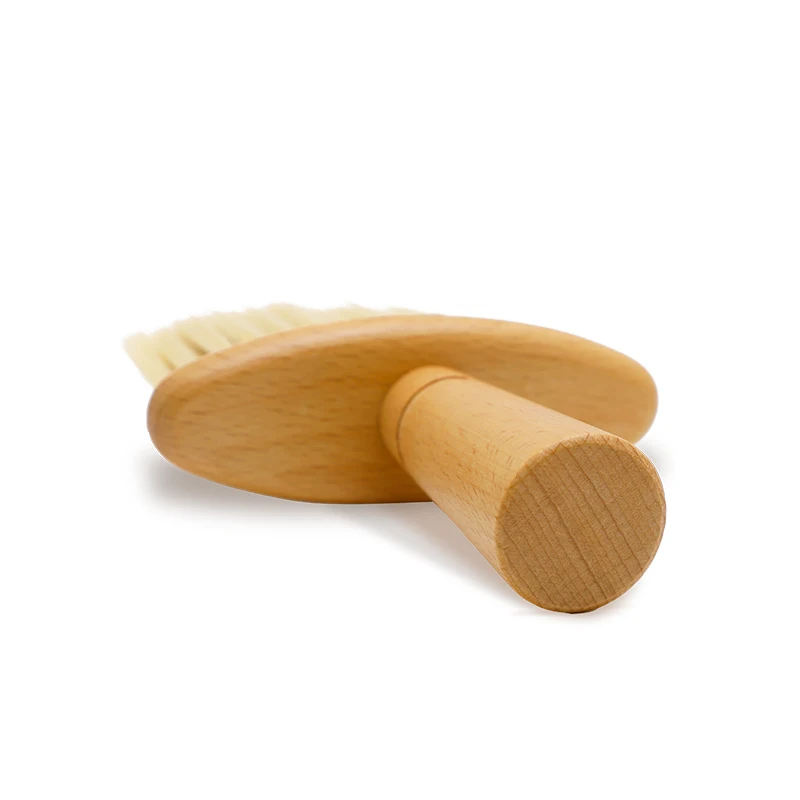 Professional Salon Broken Hair Cutting Brush Wood Handle Soft Hair Brush, Neck Face Duster Clean Hairdressing Styling Tools