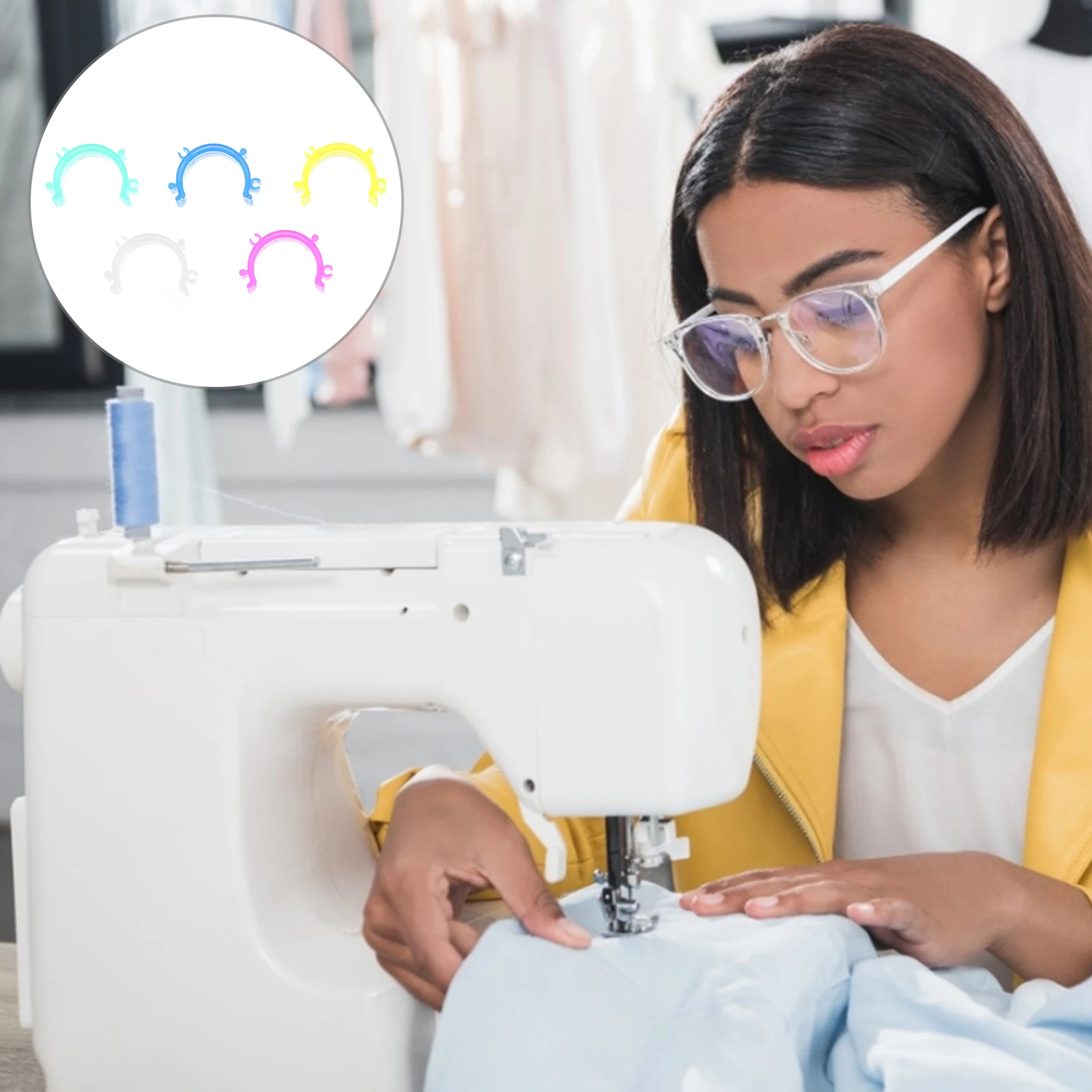 

125Pcs Bobbin Clips Sewing Thread Holders Plastic Bobbin Organizers for Sewing Quilting Accessories Quilting Thread Clips