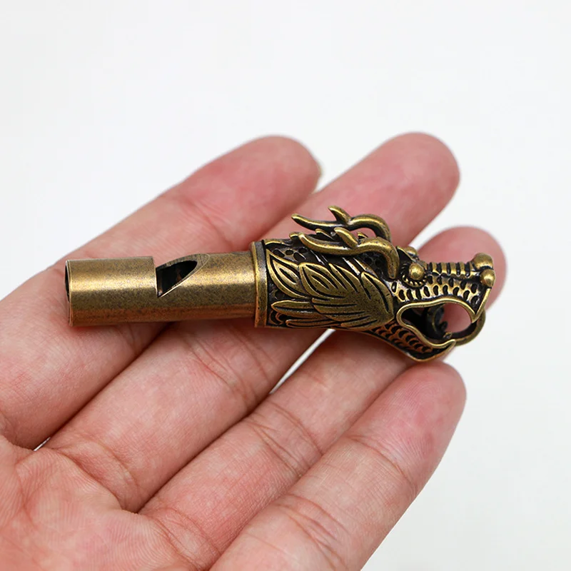 Handmade Brass Faucet Whistle Car Keychain Pendant Necklace Bag Pendant Men and Women Outdoor Survival Whistle