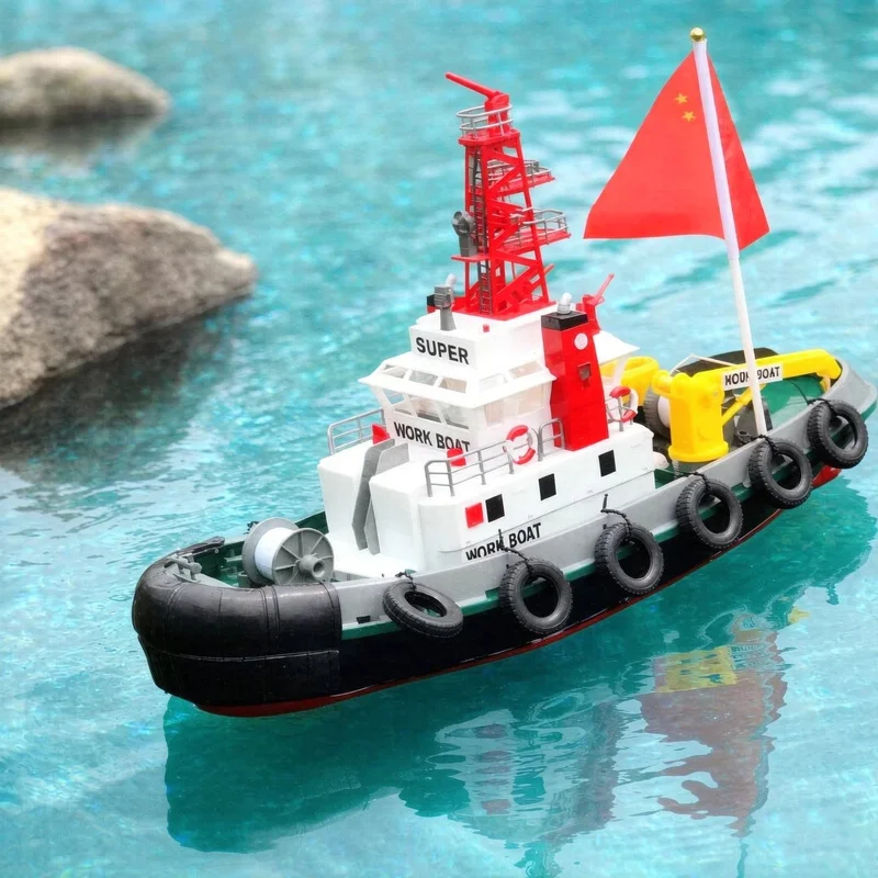 Hot Henglong 3810 2.4G Remote Control High Speed Wireless Electric Fire Rescue Boat Large Size RC Sprayable Waterproof Model Toy