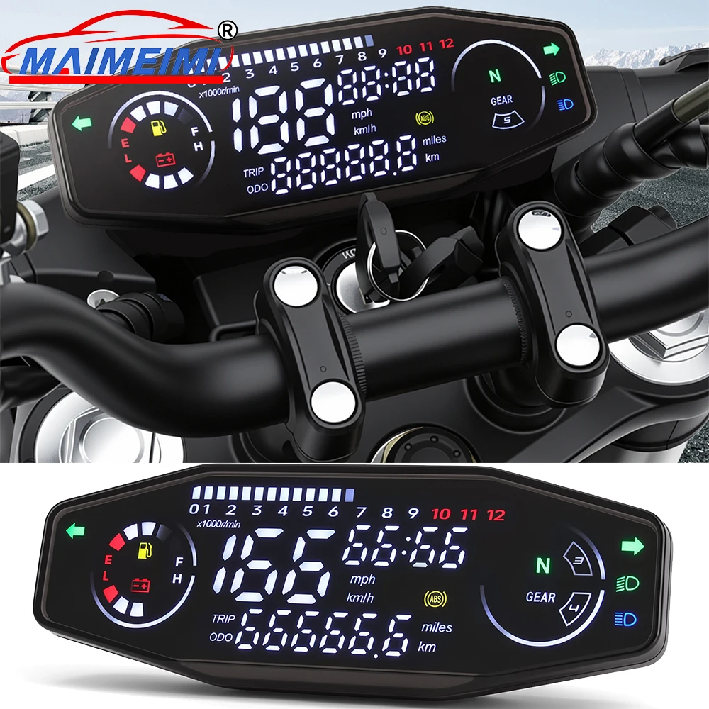 2026 New Motorcycle Speedometer Digital Meters Instrument Oil Gauge Tachometer Cluster Turn Signal Light Indicator