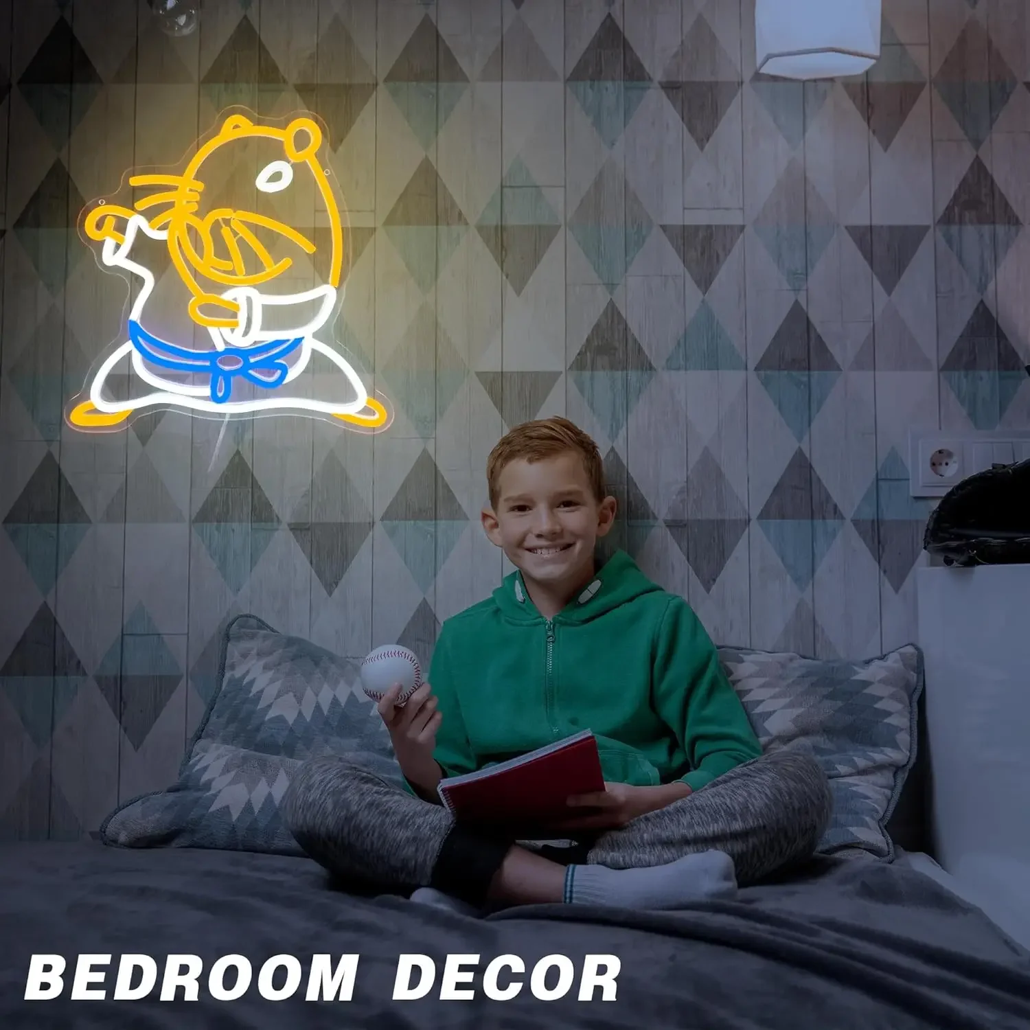 Simpatico animale LED Neon Light Capibara Karate Insegna al neon Decorazione da parete per la camera dei bambini Camera da letto Decorazioni per feste Regalo di compleanno per bambini