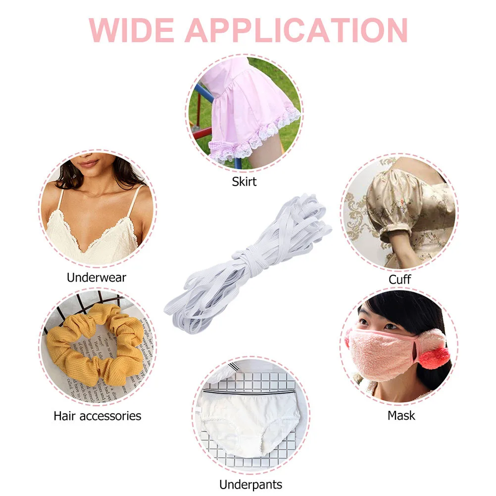 

1 Roll Diy Elastic Band Flat Wide 1M Resistant High Elasticity Ribbon For Sewing Garment Accessories