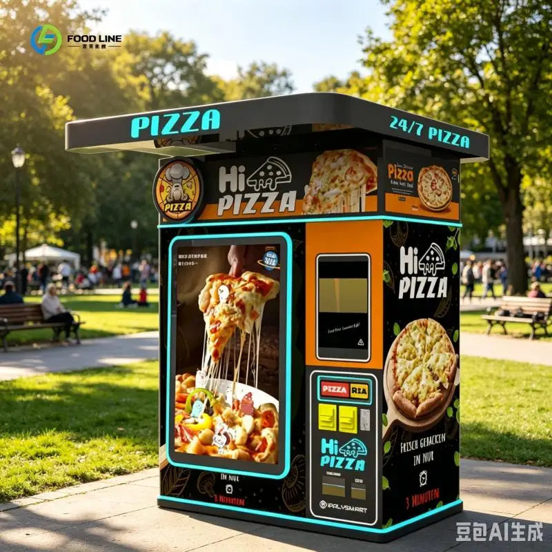 Self-Service Bakery Pizza Vending Machine Automatic Heating Hot Food Vending Machine Made of Metal FL Customized