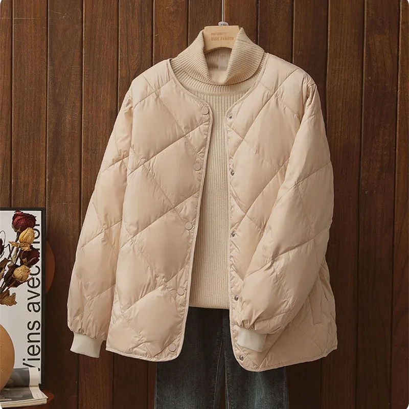 2024 New Autumn Winter Cotton Jacket Women Fashion Lightweight Soft Cotton Coat Cold Proof Warm Casual Outerwear Parka Female