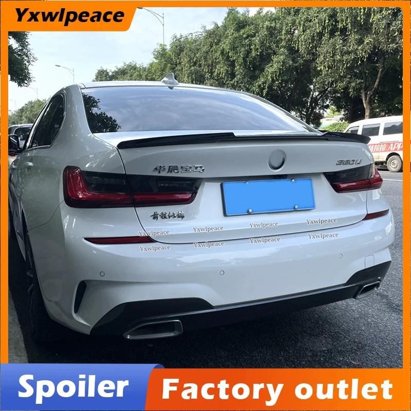 

M4 Style ABS Glossy Black/Carbon Look Rear Trunk Lip Spoiler Body Kit Accessories For BMW G20 NEW 3 Series 2019-2022 320i 320D