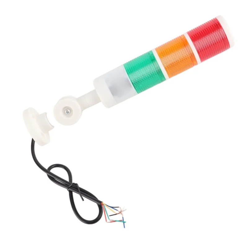 

LED Signal Tower Light 3 Tier Red Yellow Green IP54 Foldable Industrial Warning Lamp With Buzzer DC24V