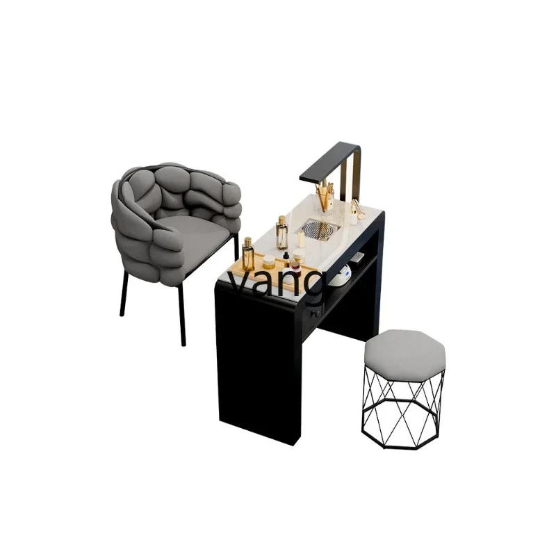 CX Nail Art Table and Chair Set Economical Multifunctional Cream Wind Single Double Light Luxury Nail Art Table