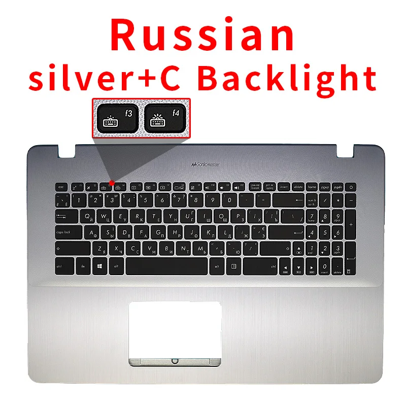 Us/ru Laptop-Tastatur für asus x705 x705ma x705mb x705fn x705fd x705qa n705u n705 n705un n705ud uq uf Handballen auflage