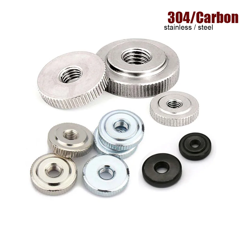 2/5/10pcs M2 M2.5 M3 M4 M5 M6 M8 M10 304 Stainless Carbon Steel Zinc Nickel Plated Adjust Leveling Knurled Toolless Thumb Nut