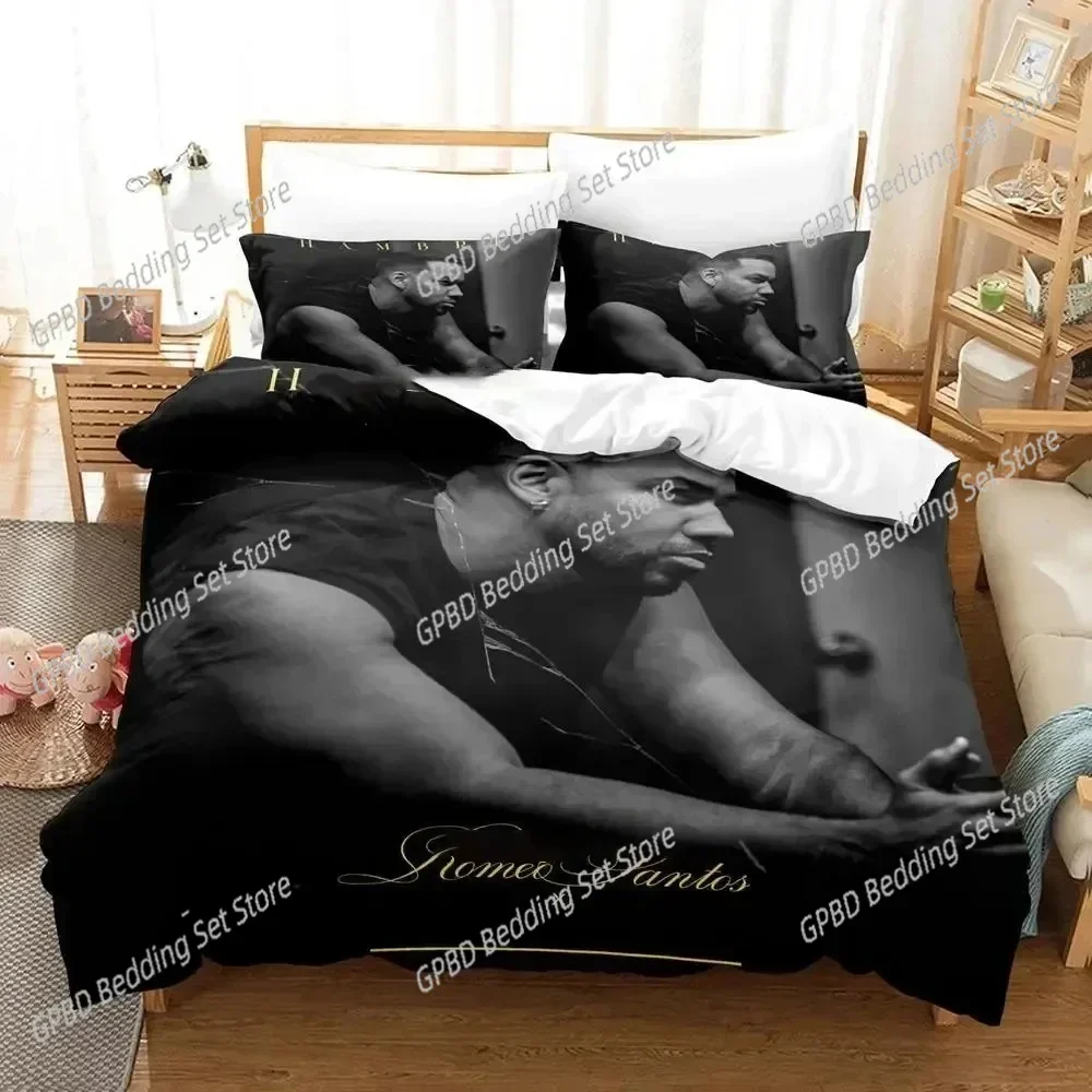 Singer Romeo Santos  Comfortable Duvet Quilt Cover Pillowcase Bedding Set Children Bedroom Decoration Home Textile