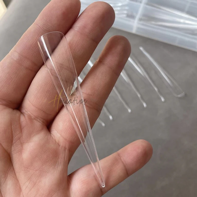 5Xl Extreme Long Stiletto Nails Full Cover Nails Artificial Acrylic False Nail Tips Press on Manicure Tool Accessories
