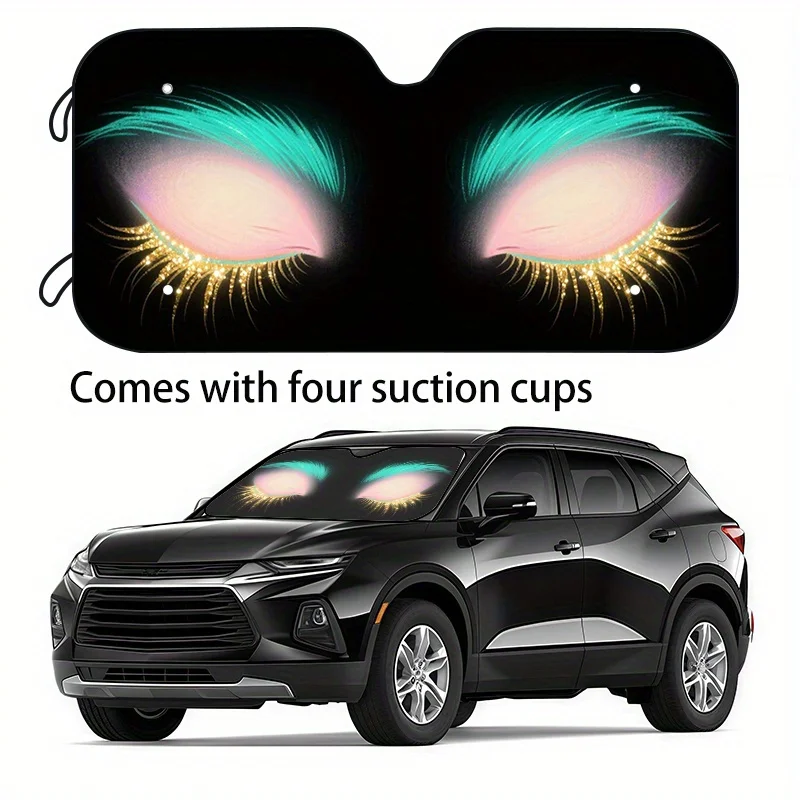 

1pc Fun Car Sunshade 2 Sizes To Choose From, Holiday Gift Choice Car Windshield Sunshade, Your Car Stays Cool And Prevents Aging