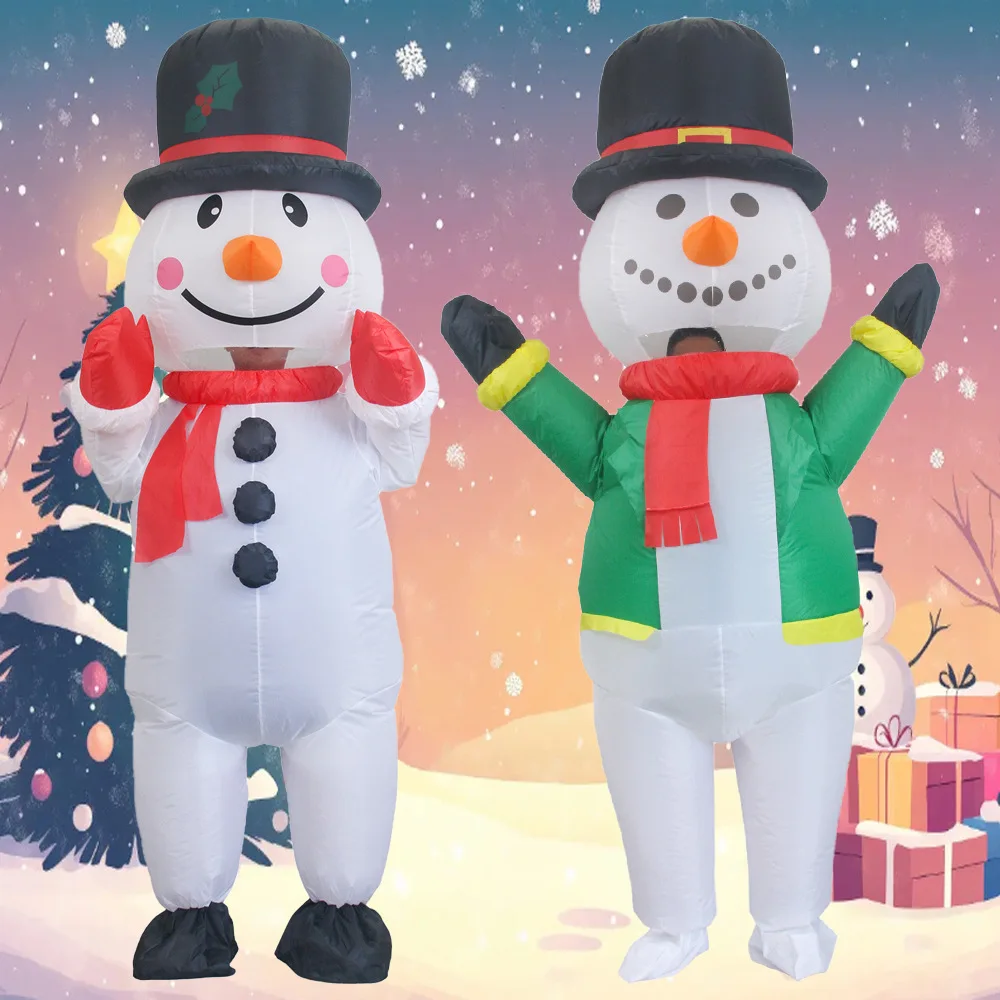 

Christmas snowman inflatable costume Halloween cosplay party costume full body snowman inflatable with fun clothes
