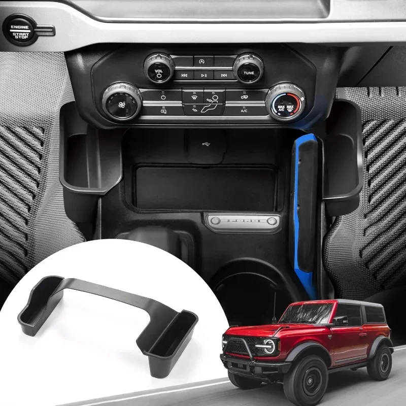 1PCS Center Console Shifter Storage Box for Ford Bronco 2021-2024, Organizer Gear Side Storage Tray for Bronco Accessories