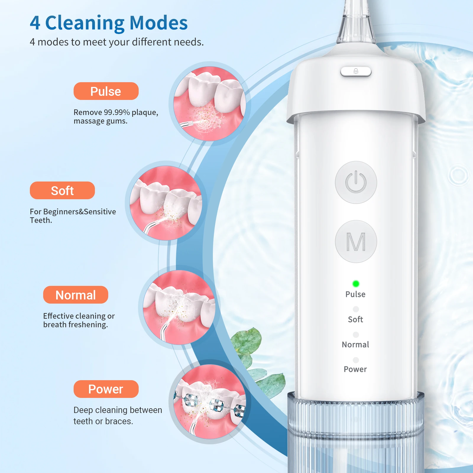 Mini Portable Intelligent Electric Floss  Care Air Flosser Cordless Oral Irrigator Jet Water Flosser For Teeth