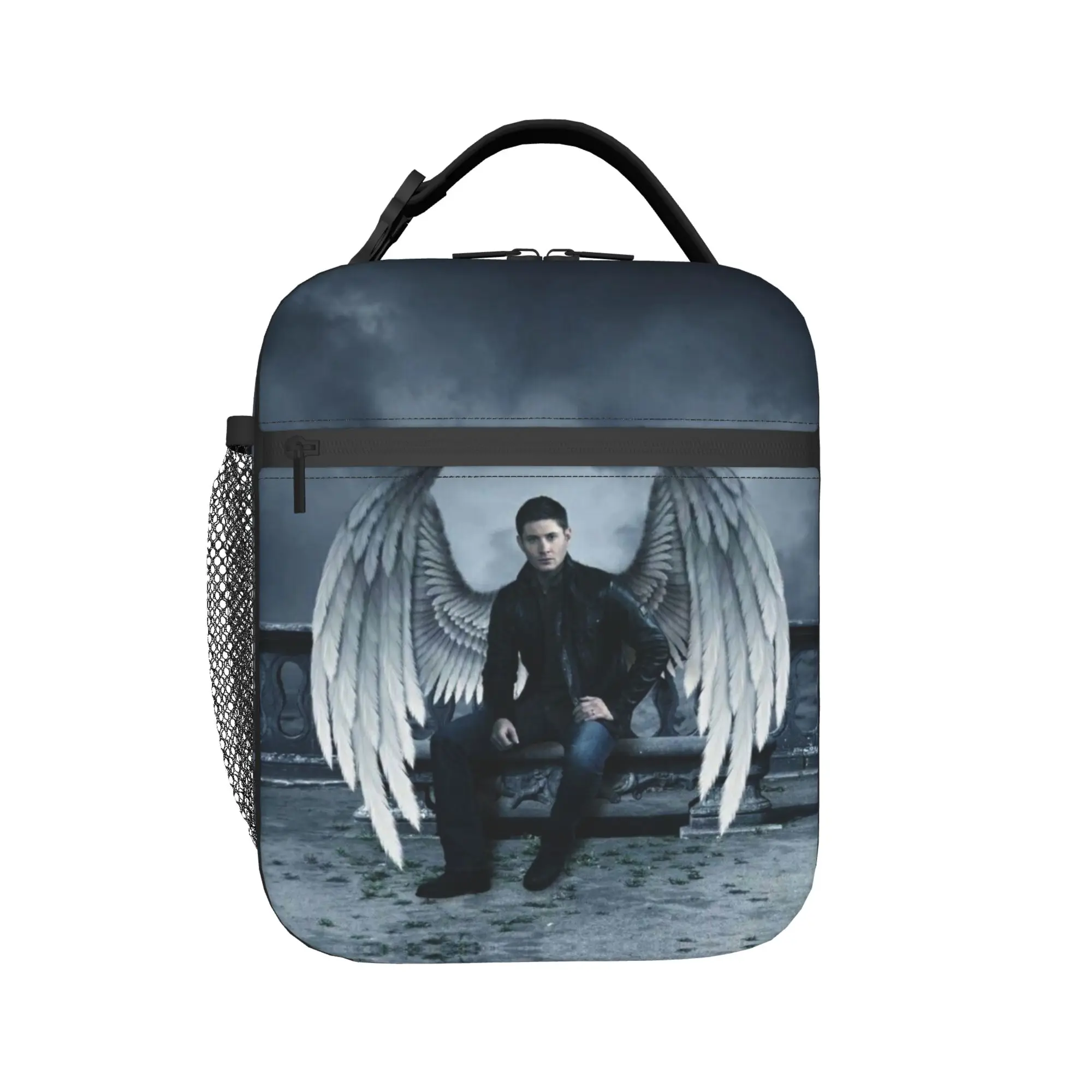 Supernatural Horror Movie Magic Power Lunch Bag Outdoor Picnic Zipper Thermal Lunch Bags For Women  Oxford Custom Cooler Bag