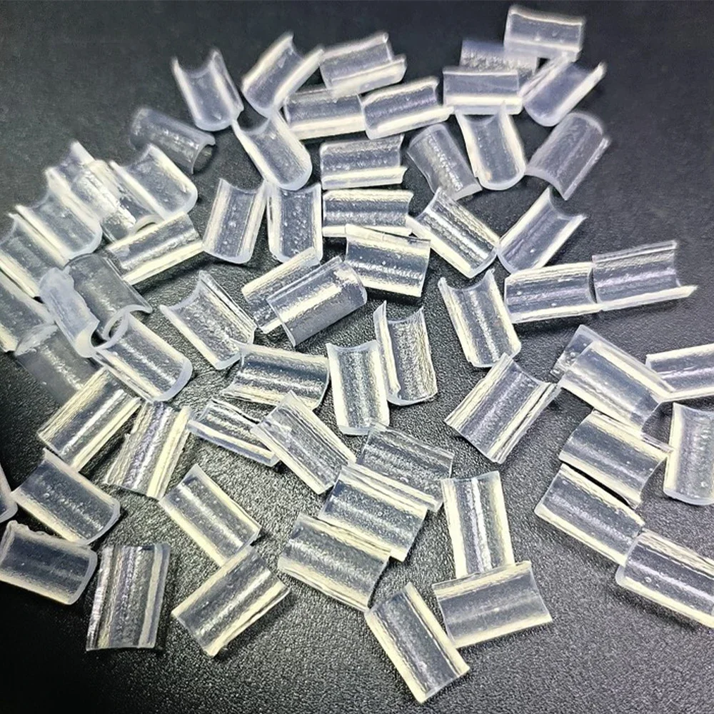 100개 네일 타입 핫멜트 헤어 접착제 투명 화이트 내구성 있는 가발 글루 헤어 익스텐션 및 가발용