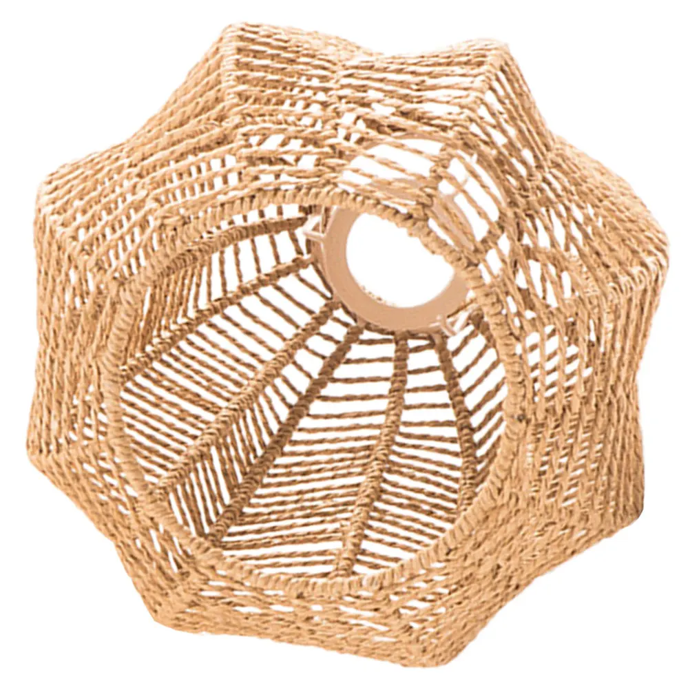

Vintage Style Woven Lamp Shade Detachable Chandelier Lampshade Large Ceiling Light Cover For Home Cafe Pendant Hanging Lamps