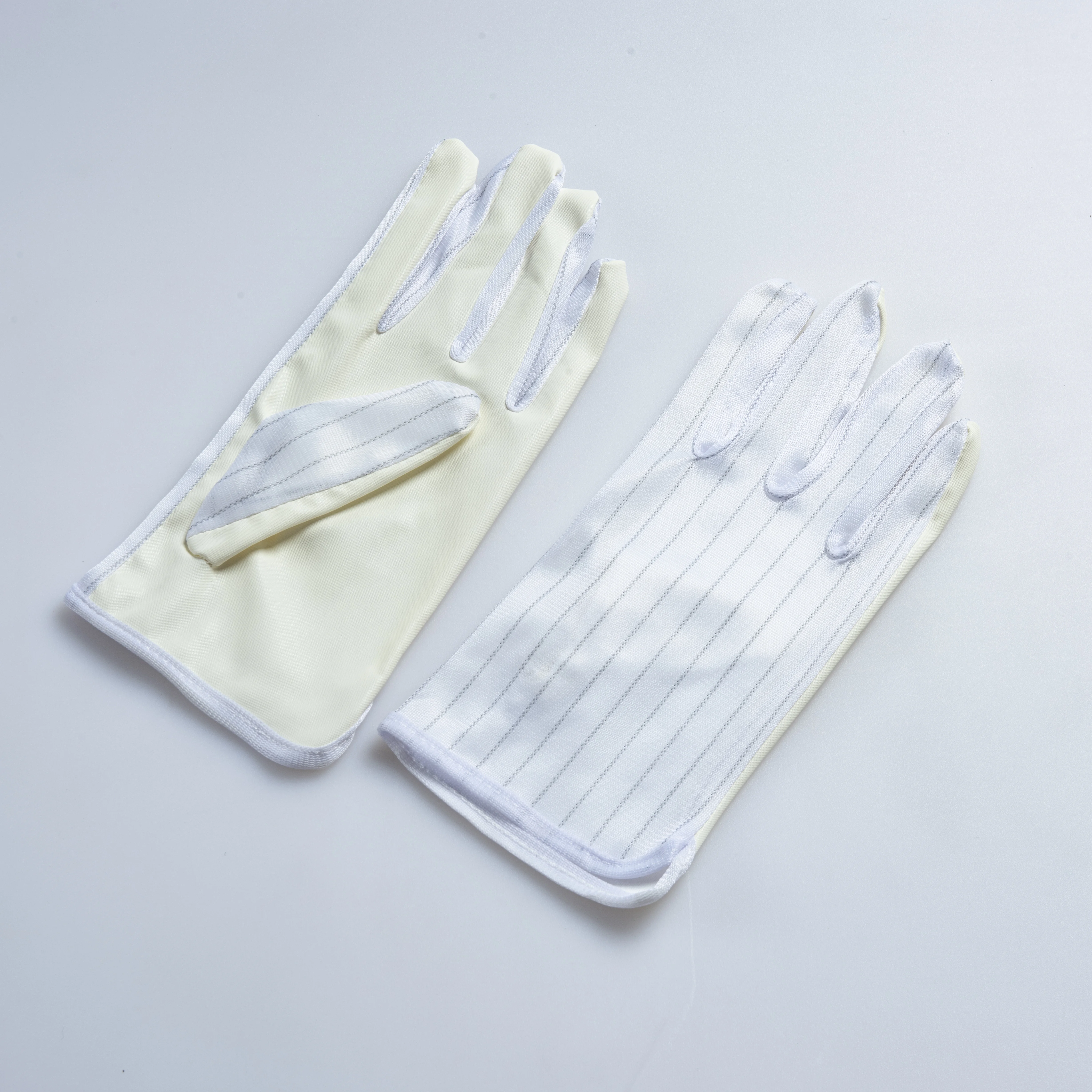 Yellow PU coating non -sulfuric acid -alkali -resistant electronics factory operation anti -static glove