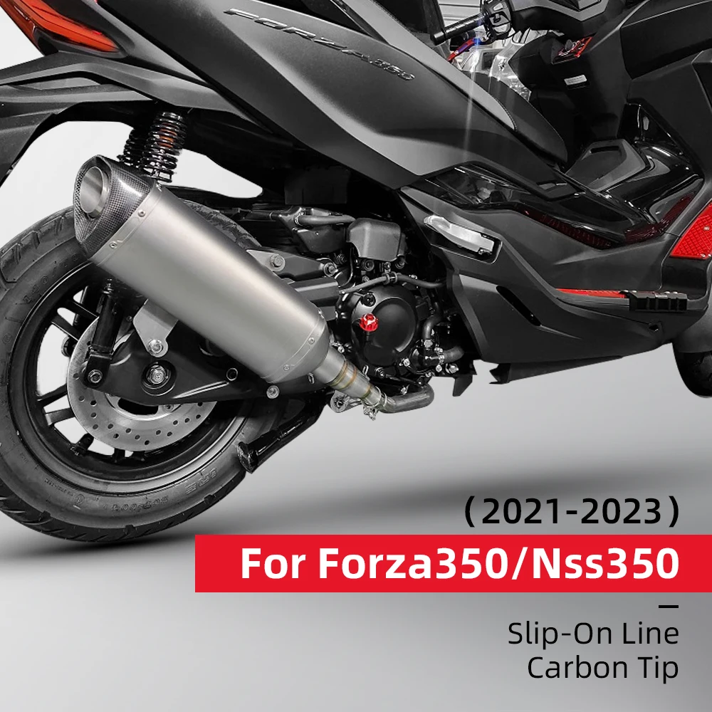 

For Honda forza350 NSS350 2021-2023 Slip on Line Exhaust Motorcycle system Escape 470MM Carbon Muffler with DB killer Scooter