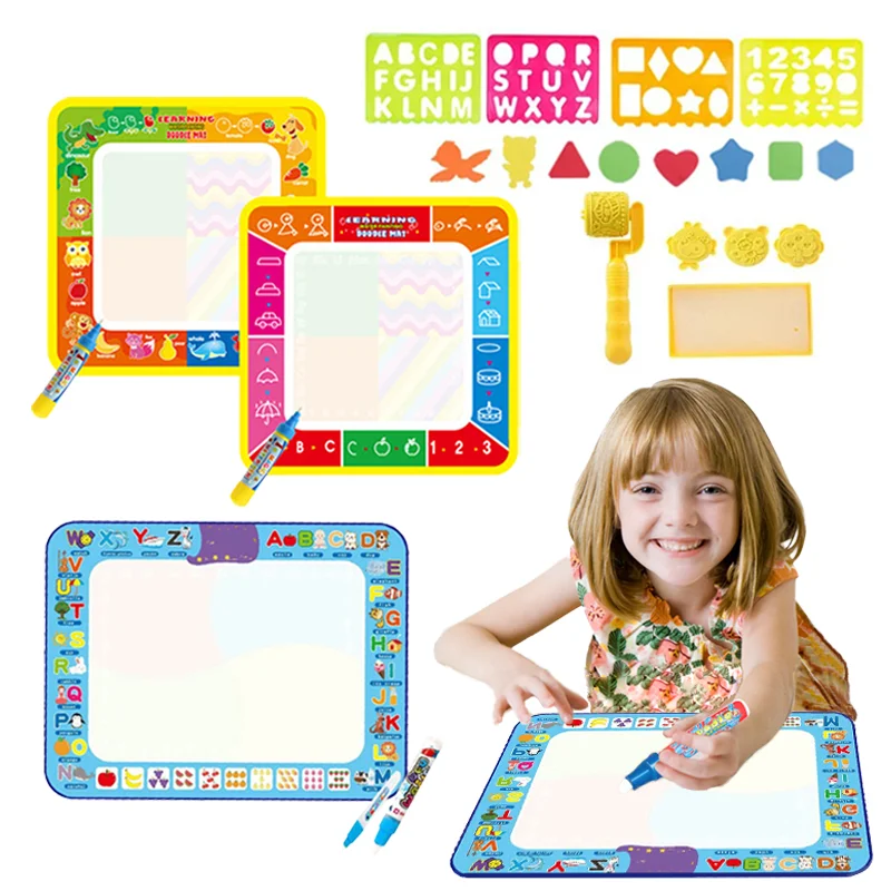 Children's Mini Water Canvas Baby Drawing, Writing, Graffiti Blanket Water Canvas Colorful Reuse Early Education Puzzle Toys