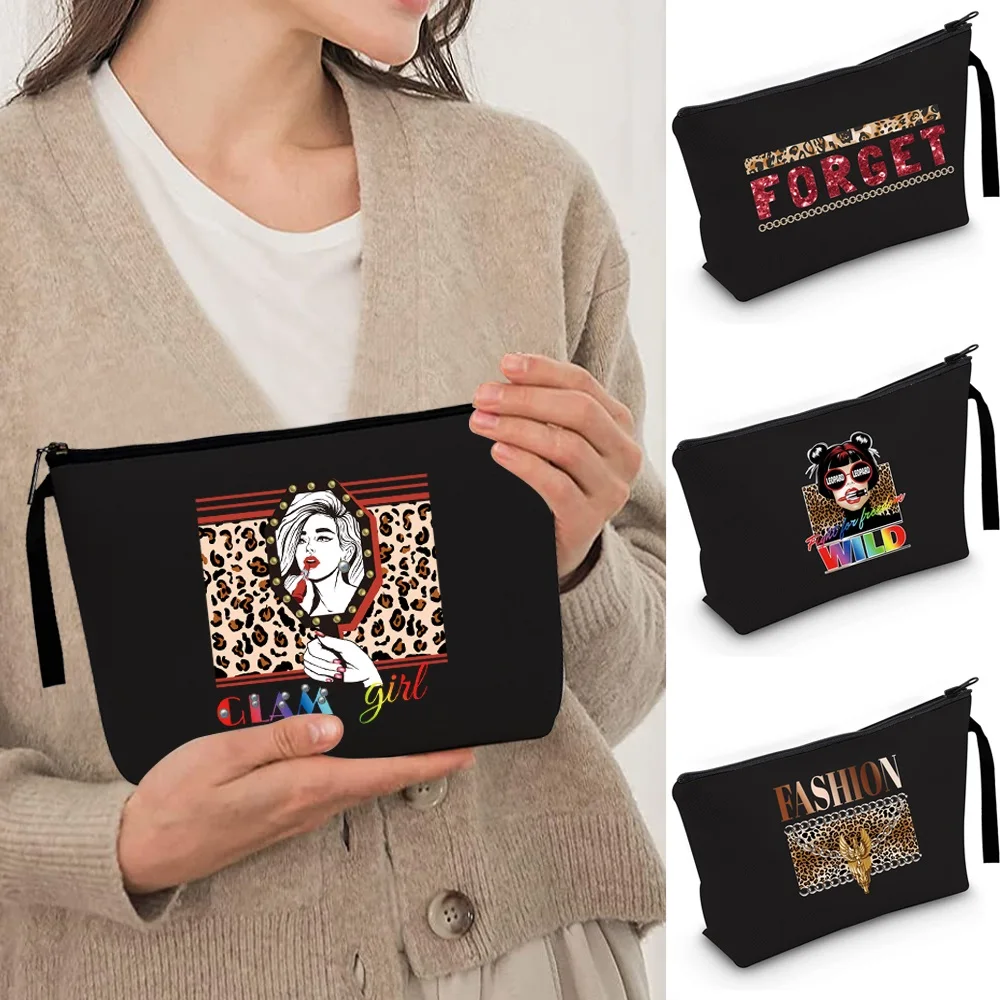 

Fashion Leopard Pattern Makeup Pouch Travel Mini Makeup Organizer Bag Zipper Storage Bag Casual Daily Commute Cosmetic Pouch