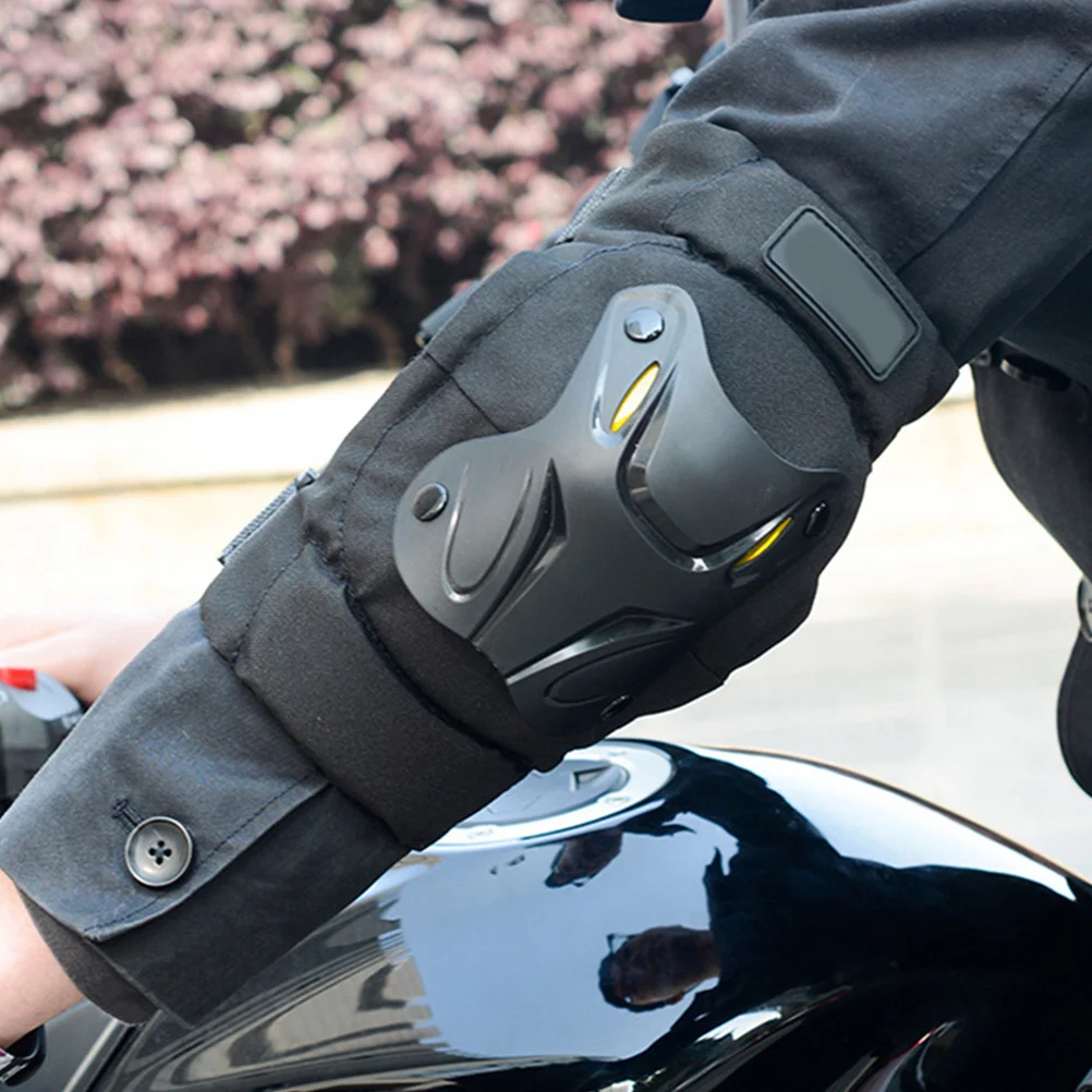 

1 Pair Breathable Elbow Pads Protective Guard Durable Elbow Protector Reflective Strips Double Straps For Night Riding Outdoor