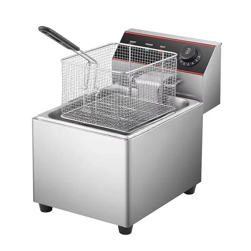 Commercial Electric Chicken Fryer 8L Desktop Countertop Oil Cooking Machine