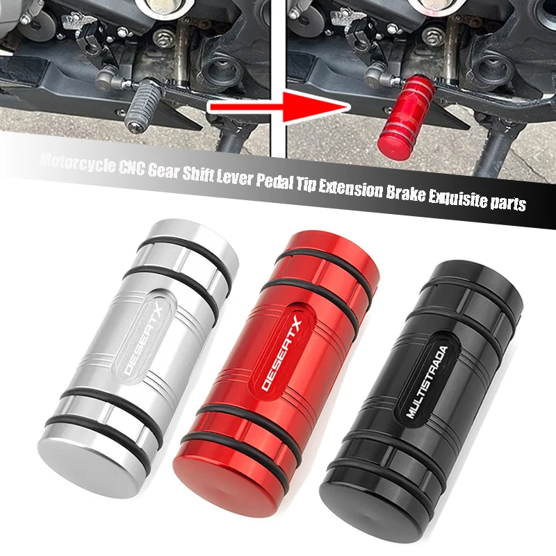 

Motorcycle 1200 1100 950 V2 V4S Gear Shift Lever Tip Extension Enlarger Pedal For Ducati Multistrada 1200S DesertX 1260 1260S
