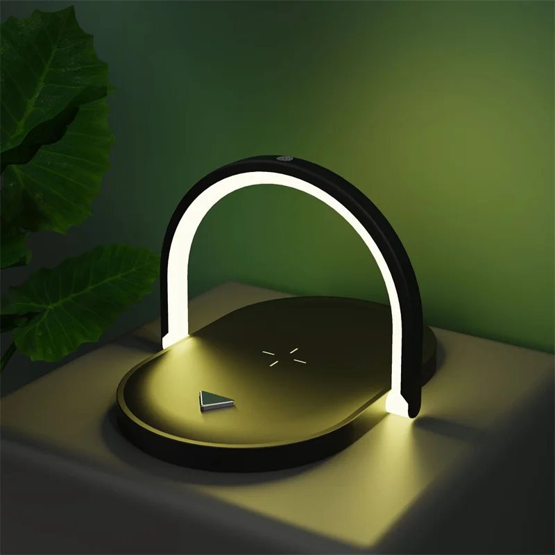 

LED Modern Night Light Touch Sensitive Bedside Night Lamps Led Bedroom Living Room Wireless Charger Lamp for Phone Charging