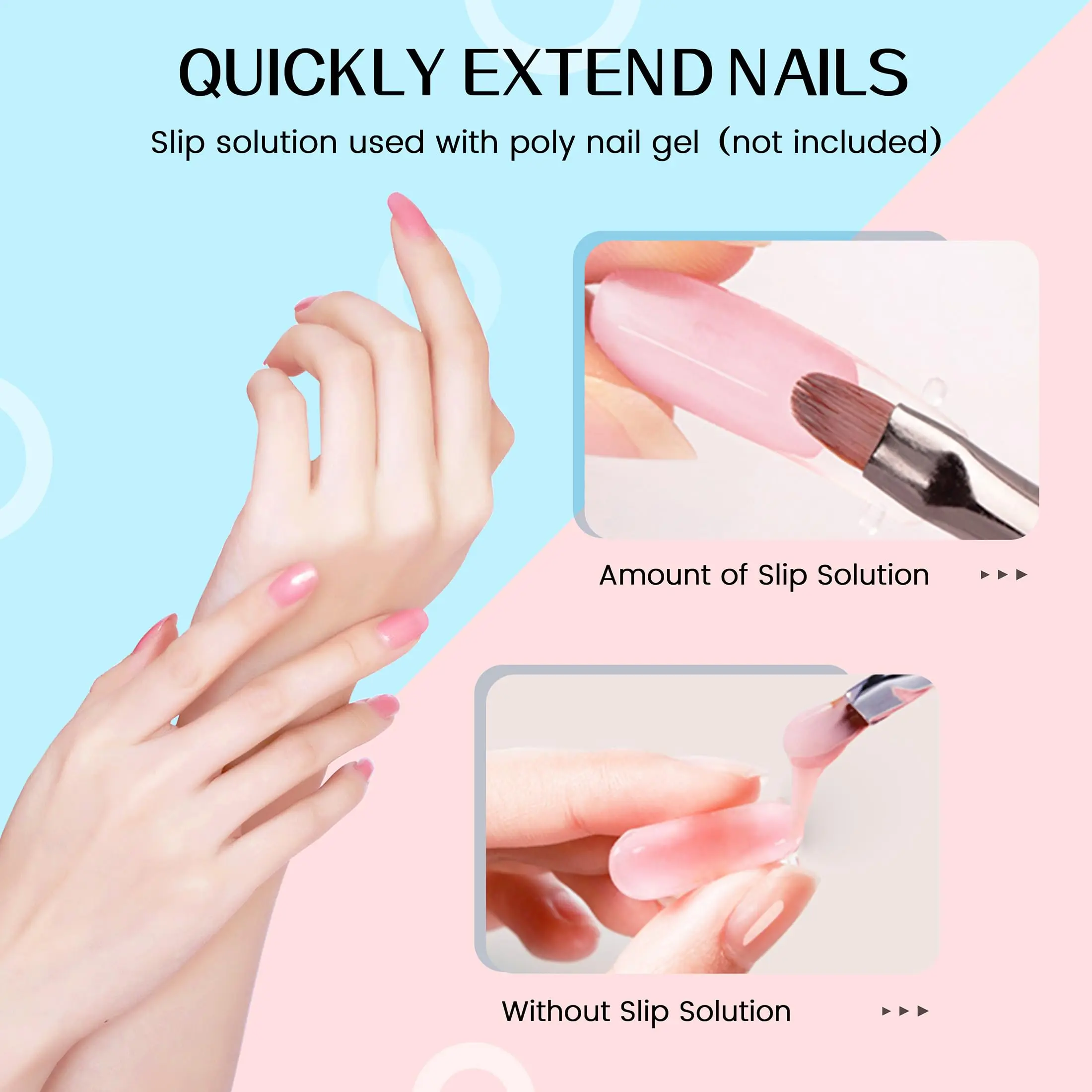 HL 75ml Slip Solution for Poly Gel Builder Acrylic Gel Brush Cleaner Quickly And Thoroughly Remove Nail Polish image 6