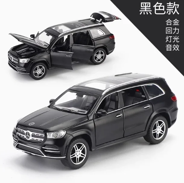Diecast1:32 GLS580 SUV Alloy Car Model Diecasts Metal Toy Vehicles Car Model Simulation Sound Light Collection Childrens Gifts