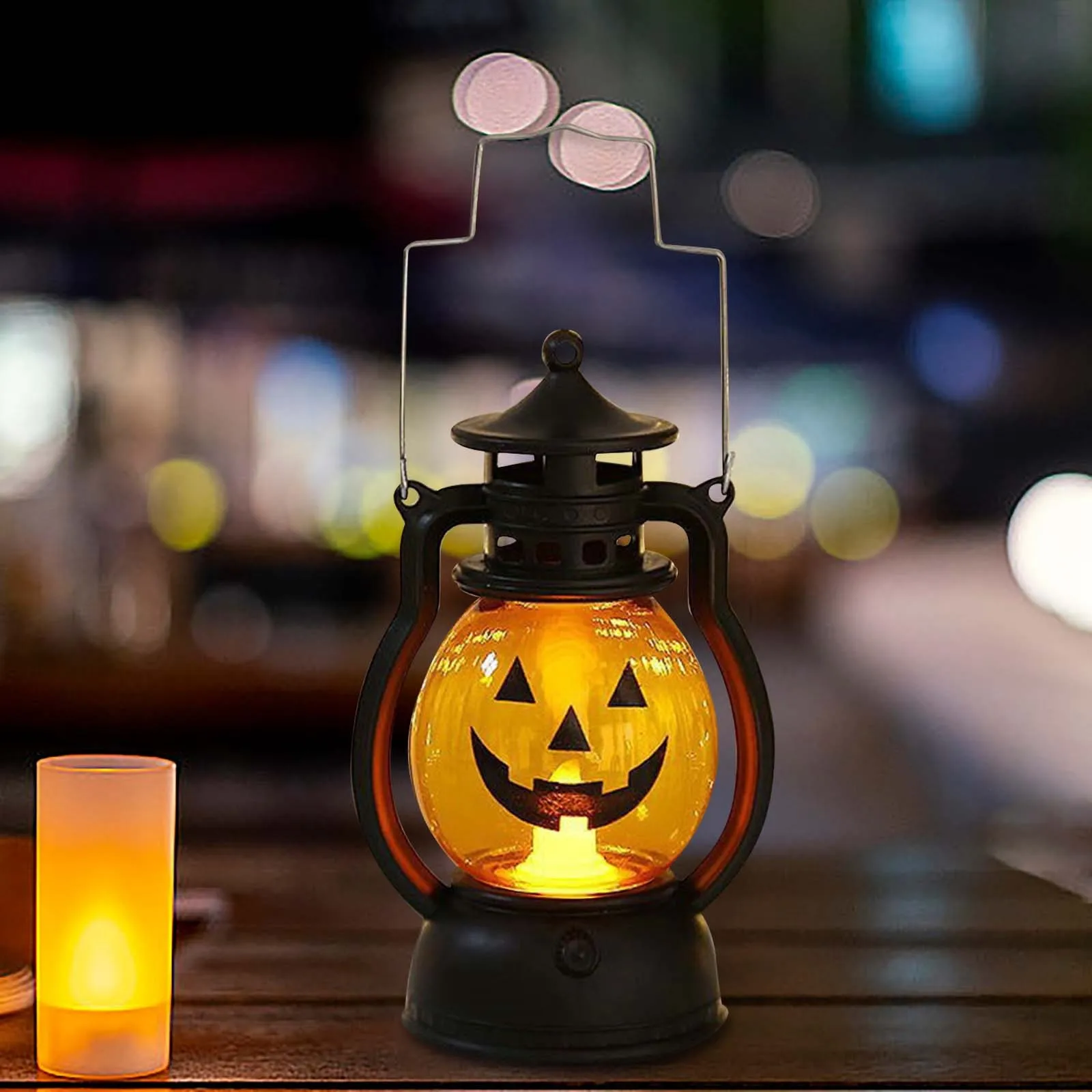 Halloween Decorations Led Candle Light Vintage Witch Castle Pumpkin Ghost Hanging LED Lantern Lamp Haloween Party Decor Supplies