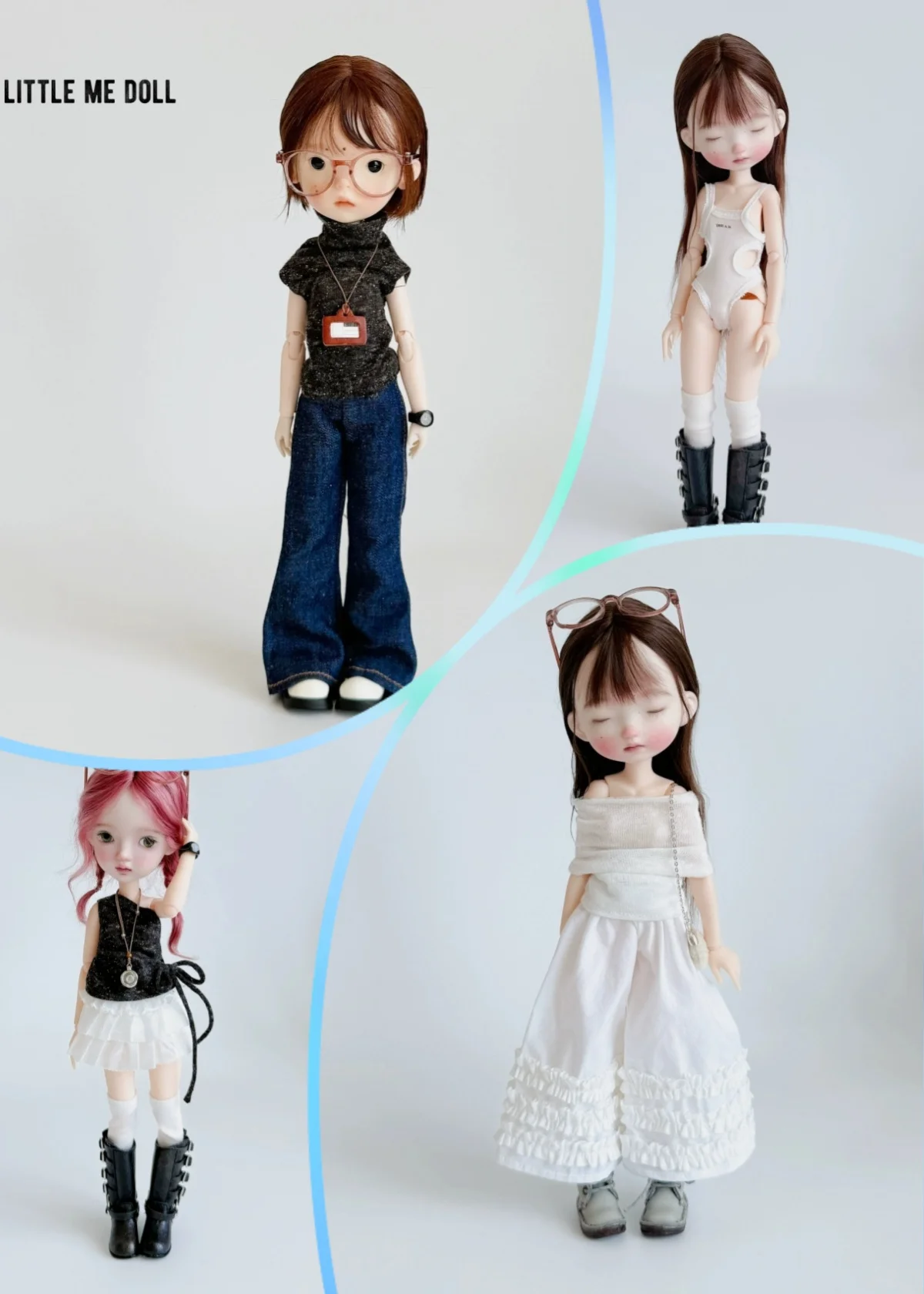 

【Clothing Only】Pre-sale Female Doll's Clothing Accessories Flared Jeans Tiered Pants Swimsuit Fit Action Model Toys For Blyth