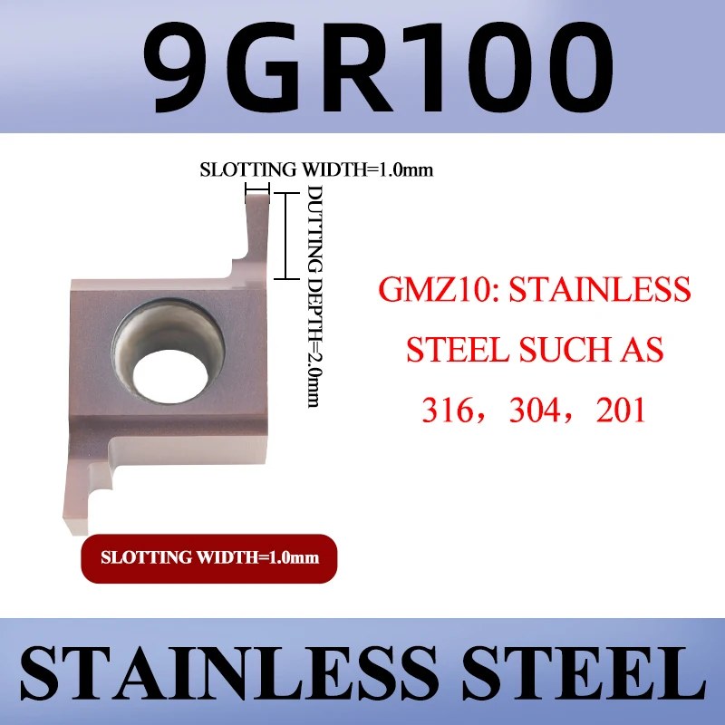 7GR 8GR 9GR 100/150/200/250/300 Inside Grooving Carbide Turning Insert Slotting Cutting Tools For SNGR/L