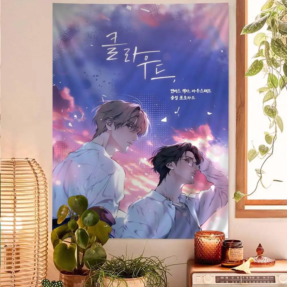 فقدت في السحابة الكلاسيكية الجدار نسيج شنقا التارو الهبي جدار السجاد النوم جدار شنقا ورقة #3