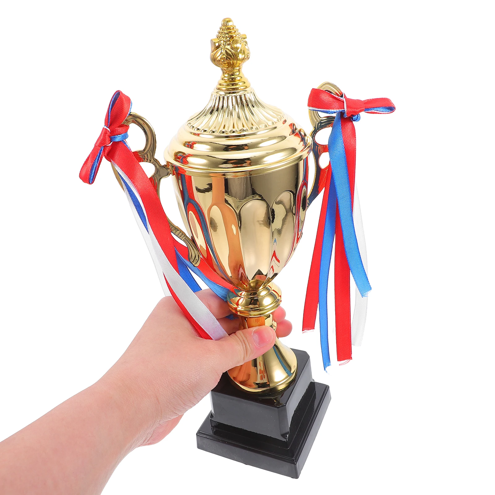 

28.5Cm Gold Plastic Trophy Cups For Sports Competitions Elegant Durable Award Winner Championship Rugby Running Soccer Trophies