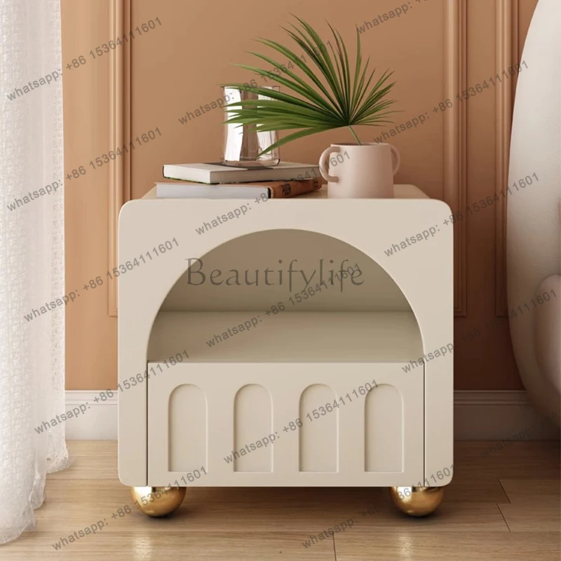 

With Storage White Nightstands French Minimalist Design Luxury Nightstands Small Modern Criado Mudo Para Quarto House Furniture