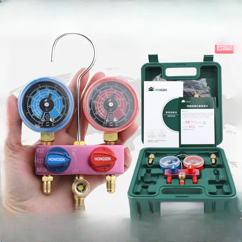 Add liquid dual meter R22R410 ball valve switch snow refrigerant meter air conditioner fluorine meter