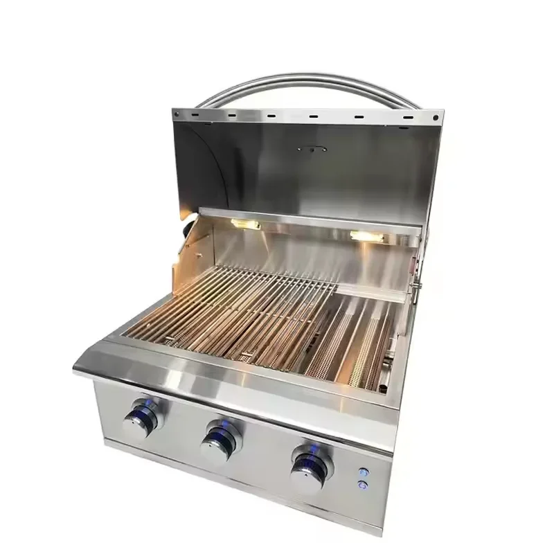 Propane/Natural Stainless Steel 304 Smokeless Back Burner Easy Assembly Outdoor Kitchen Built-in Grill BBQ Sears