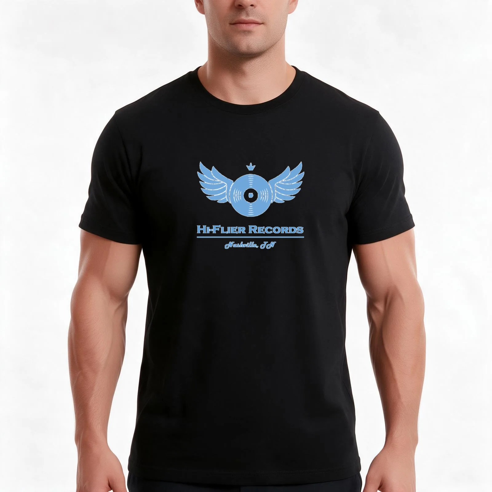 Hi-Flier Records Vintage T-Shirt, Summer Casual Cotton Tee, Oversized Streetwear Tops, Vintage Graphic Print, Unisex Men Women