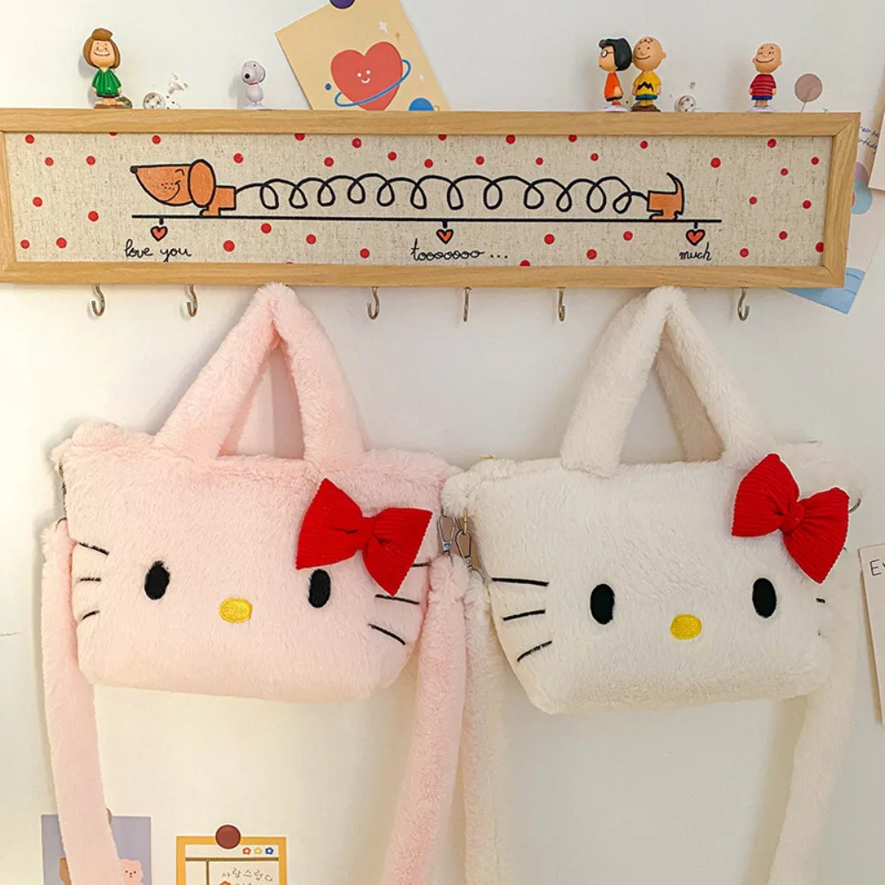 Hot Sale Cute Cartoon Girls Plush Crossbody Bags Fashion Versatile Comfortable Storage Purse Handbag Children Birthday Gifts
