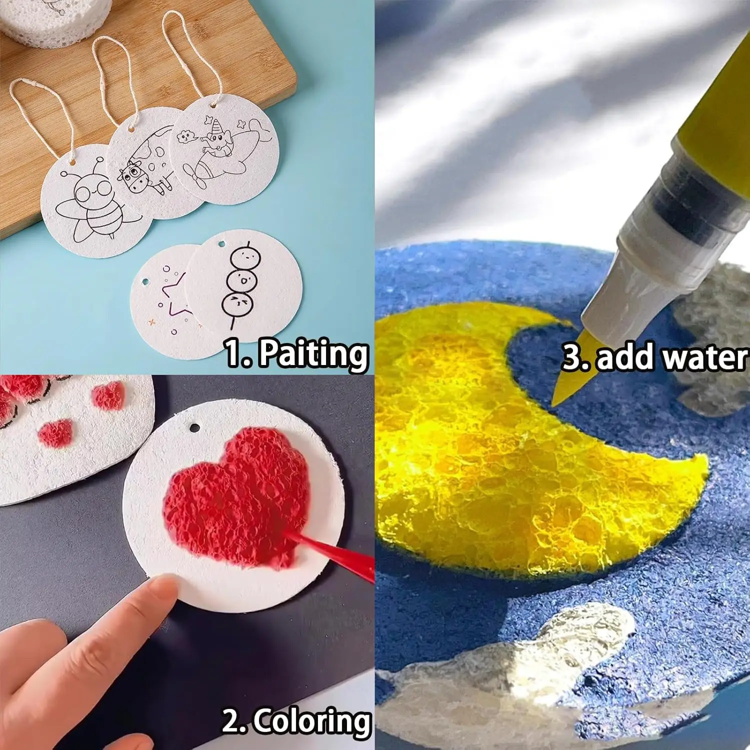 3D ماجيك منتفخ رغوة الملمس اللوحة ورقة للأطفال DIY بها بنفسك رسم الفن التعليمية الحرفية الإسفنج قماش مجلس لعبة الحرف اليدوية #2