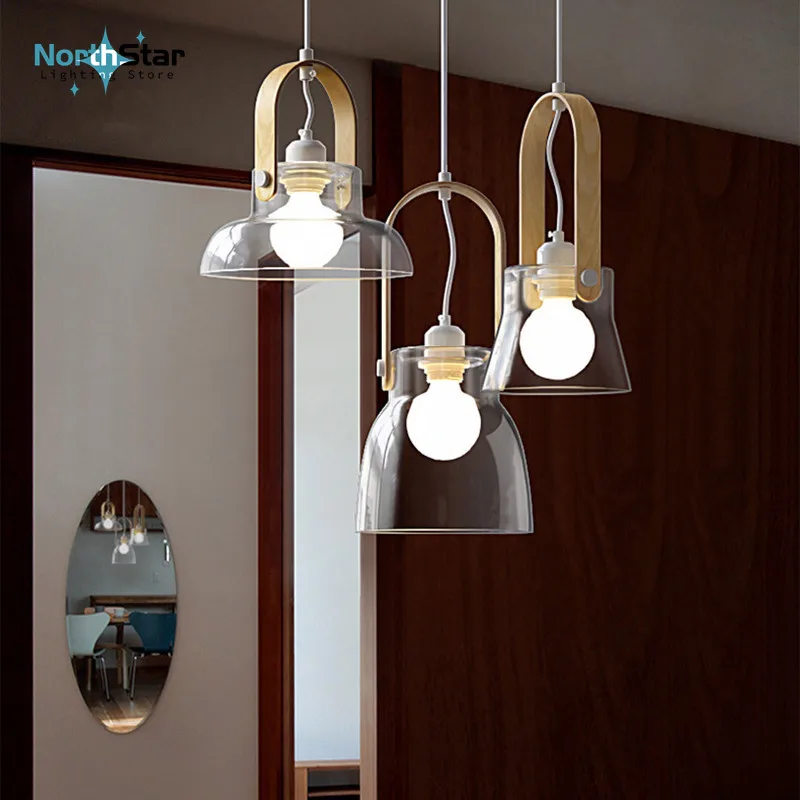 

Glass LED Pendant Light Nordic Hanging Lamp For Dining Room Restruant Bar Indoor Decor Lighting Bedroom Bedside Led Ligh Fixture