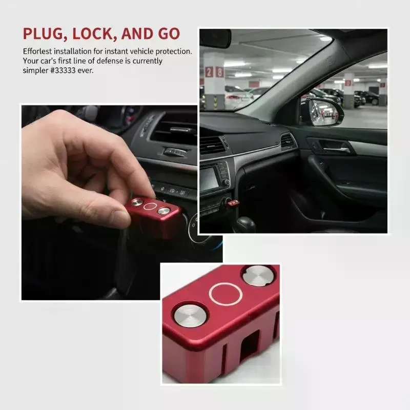OBD2 Port Anti-Theft Lockout Tool No Drill Easy Install Security Lock Prevent OBD Hacking for Passenger Cars Pickup Auto Owner