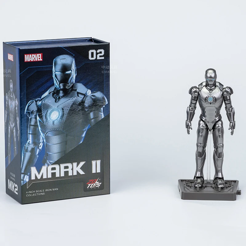4 Zoll Original 1/10 ZD Toys Iron Man Actionfigur MK1 MK2 MK3 MK4 MK5 MK6 MK7 Tony Stark Anime Puppe Modell Kinder Geburtstagsgeschenk – Detail 23