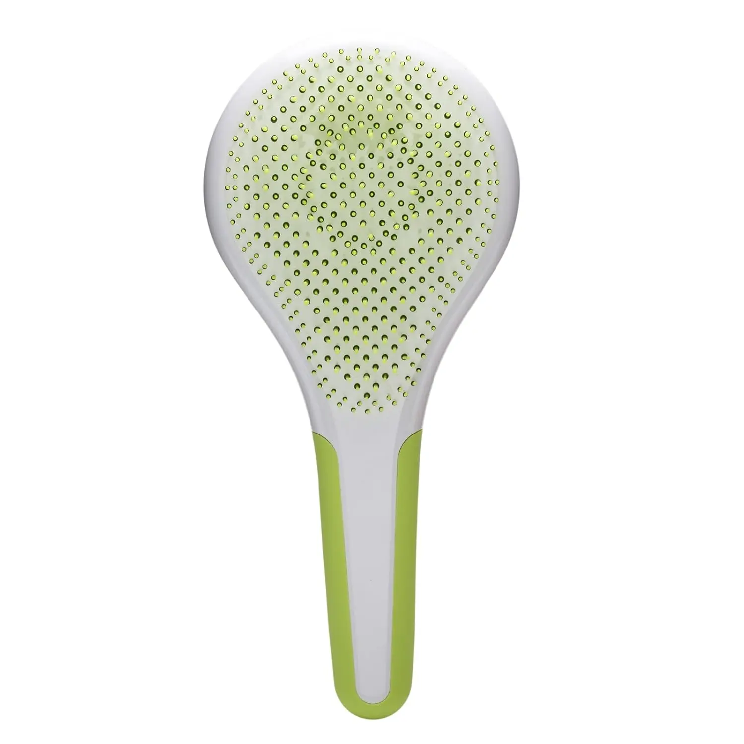 

Wet Dry Hair Detangler Brush with Soft Bristles and Anti-Slip Handle for Healthy Shiny Hair - Green White
